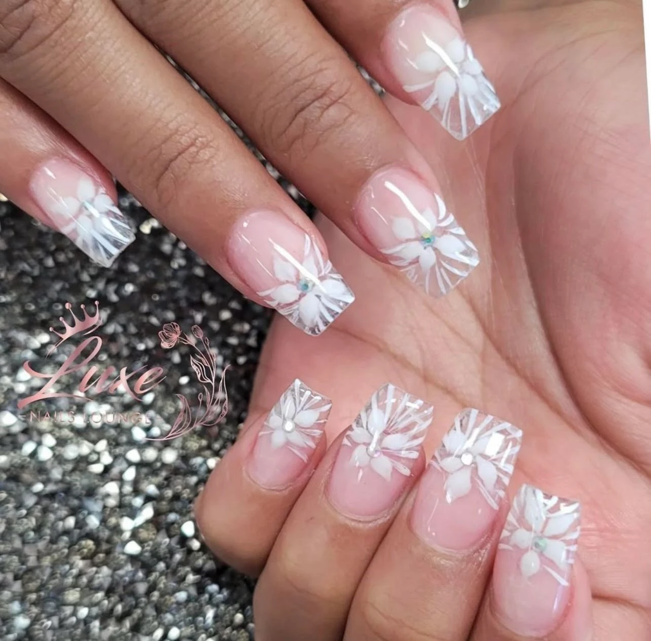 Modern geometric nail art