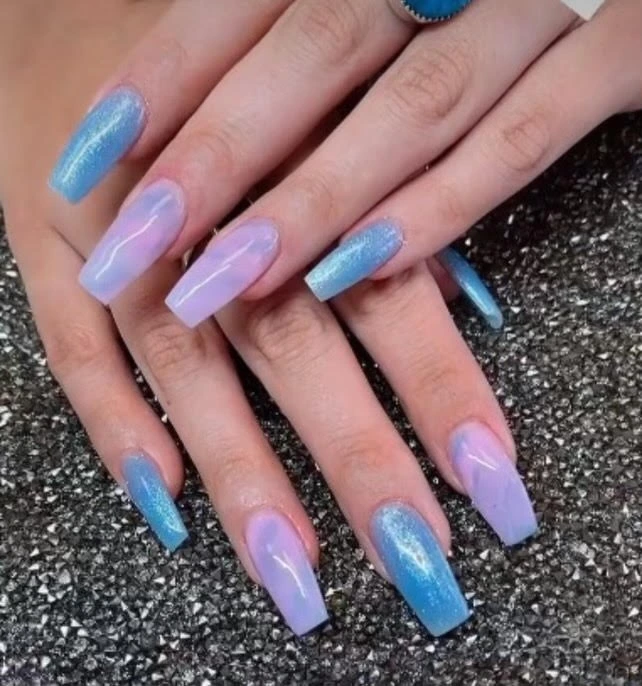 Luxury pedicure with rhinestones